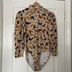 Samantha Pleet Winged Bodysuit in Butterfly